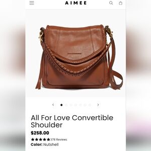 Aime Kestenberg All For The Love Convertible Shoulde Brown Shoulder Bag